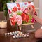 Paint by Numbers Kit for Adults & Beginners – 8x12 Inch Framed Canvas with Wooden Triangle Easel, Acrylic Painting of Poppy Flowers